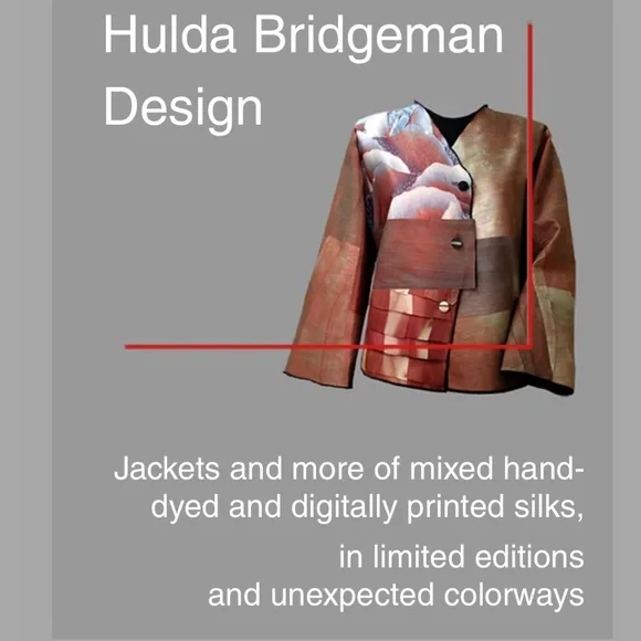 Hulda Bridgeman Design Wearable Art Black Silk Size 0 Petite Jacket Handmade EUC - Picture 13 of 16